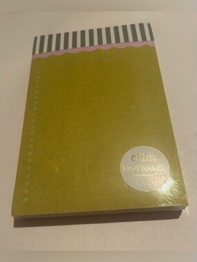 New Elum Notepad Design with Stripes on Top Pink Squiggle Design 200 Sheets